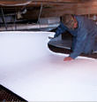 Coon Rapids insulation being installed in a crawl space.