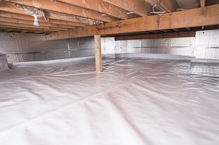 crawl space vapor barrier in Coon Rapids installed by our contractors