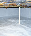 A sealed crawl space in Coon Rapids with a vapor barrier