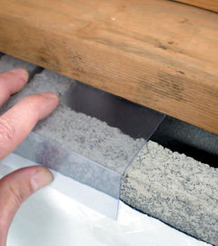 Block wall clear covering for wet crawl spaces in Andover