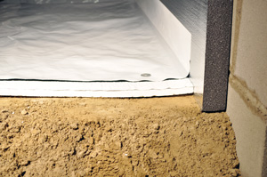 Insulating crawl space with foam insulation