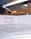 a sealed crawl space installation in Coon Rapids