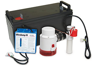 a battery backup sump pump system in Lakeville