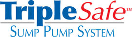 Sump pump system logo for our TripleSafe™, available in areas like Maple Grove