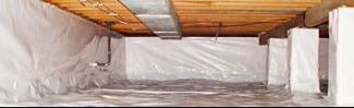 an encapsulated crawl space system in Coon Rapids