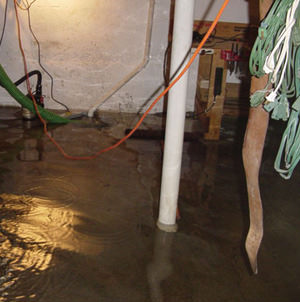 Foundation flooding in a Blaine,Minnesota home