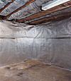 An energy efficient radiant heat and vapor barrier for a Champlin basement finishing project